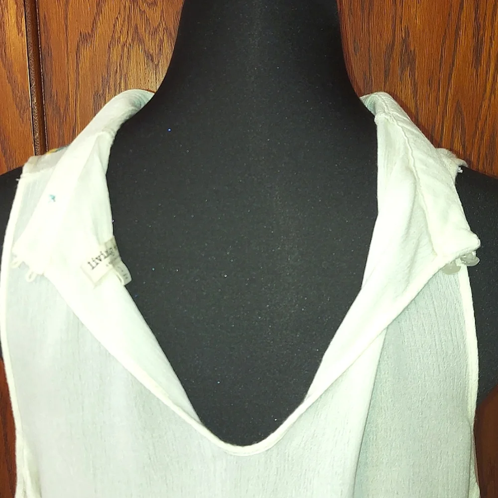 Living Doll Boho Cold Shoulder Floral Tunic - Picture 6 of 9